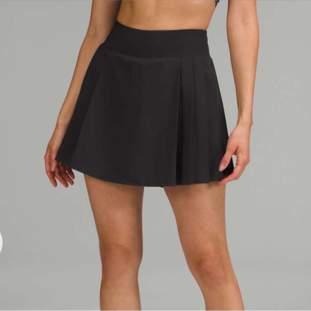 NWOT $88 Lululemon Side-Pleat High-Rise Tennis Skirt Black